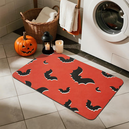 TYUU Bath Mat, Bathroom Rugs Non Slip Washable Thin Absorbent Quick Dry Bath Mat Fits Under Door Bathroom Floor Mat Perfect for Bath, Shower, or Sink 16"x24" Dark Grey