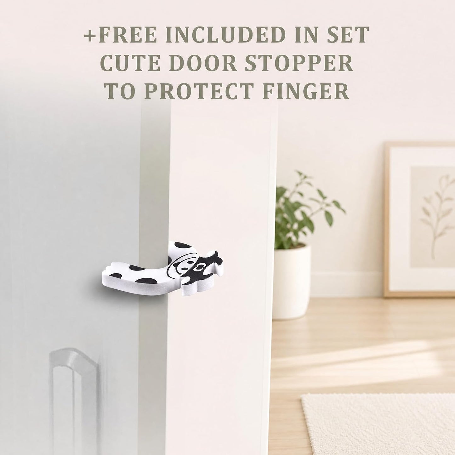 Baby Proofing Edge and Corner Guards, (16.4ft Edge + 4 Corners) Safety Furniture Bumper, Baby Corner Protector for Fireplace, Table, Stair, Cabinet, 3M Adhesive, White