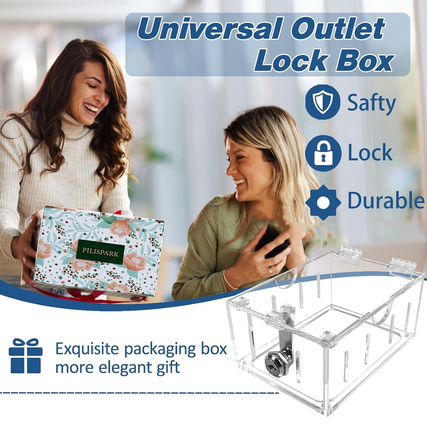 Smart Home Switch Cover,Baby Proof Light Outlet Covers,Wall Plug Box,Kids Electrical Protector Box Fits Outlet 4.95" H X 3.35" W X 2.56" D or Smaller