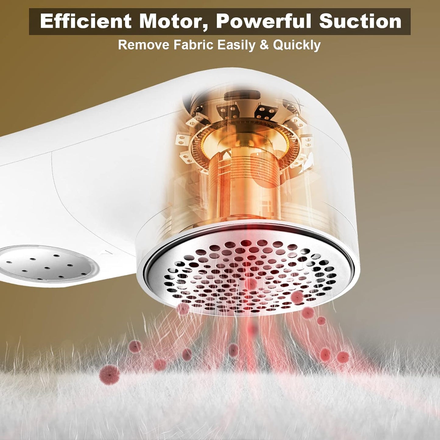 Fabric Shaver, Electric Lint Remover, USB Rechargeable Sweater Shaver, Cordless Clothes Defuzzer, Portable Pills Trimmer for Clothes, Furniture(2.0 Pro, Beige)