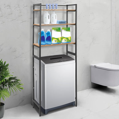 Gdrasuya10 Over the Washer and Dryer Storage Shelf for Laundry Room, 3 Tier White Washer Storage Utility Rack Shelf Laundry Storage Shelf Organizer Space Saving for Room