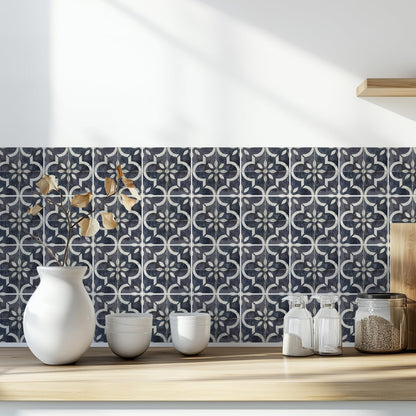 Peel‑and‑Stick Kitchen Backsplash Tiles, 30 PCS 4x4 Inch Neutral Boho Moroccan Decals – Self‑Adhesive Waterproof Vinyl Stickers for Walls & Stair Risers, Easy DIY Upgrade (Beige)