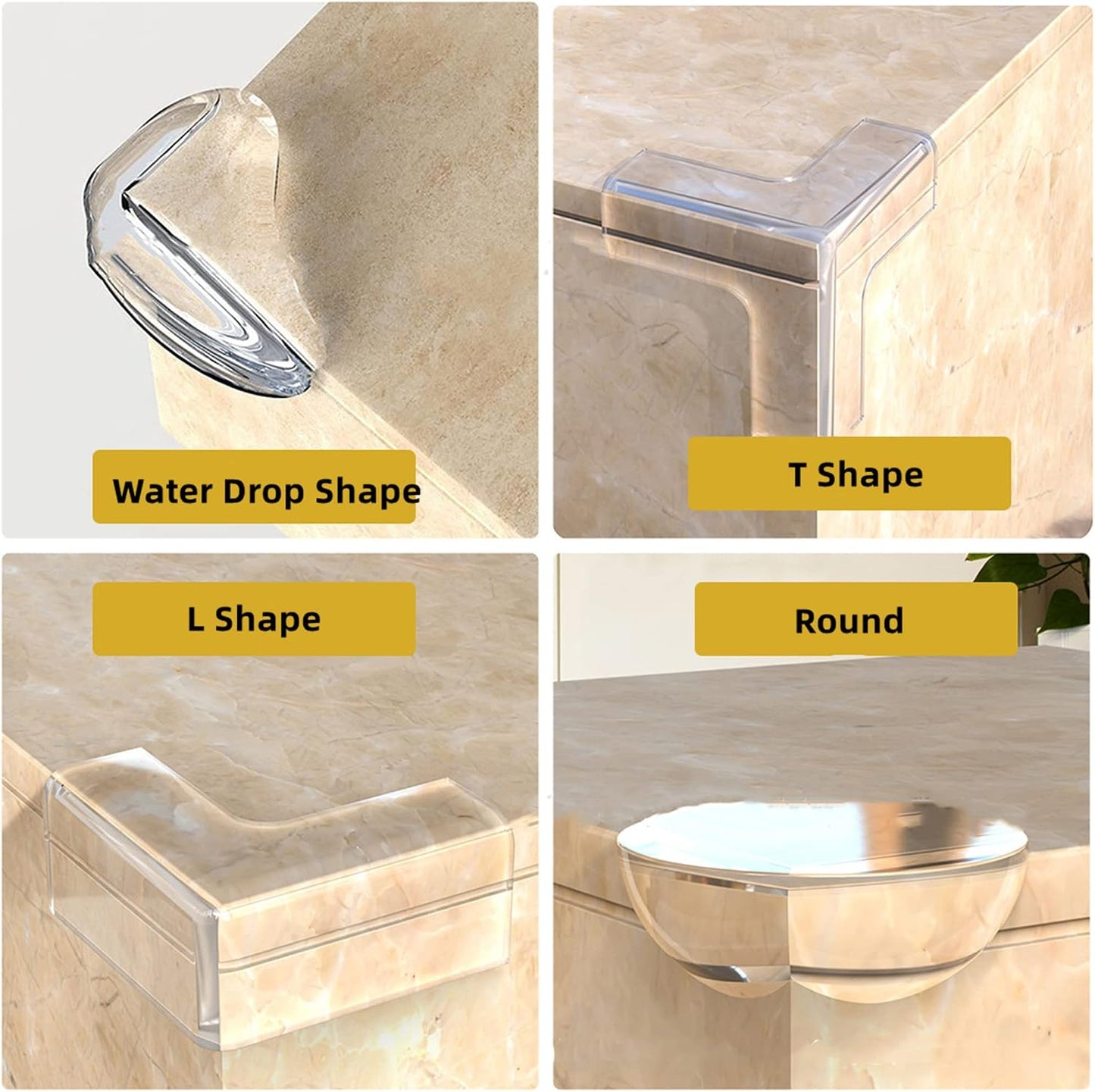 Corner Protector for Baby, Protectors Guards,Furniture Corner Guard ,Edge Safety Bumpers,Baby Proof Bumper,Cushion to Cover Sharp Furniture,Table Edges Clear and Transparent L Shape 20PCS