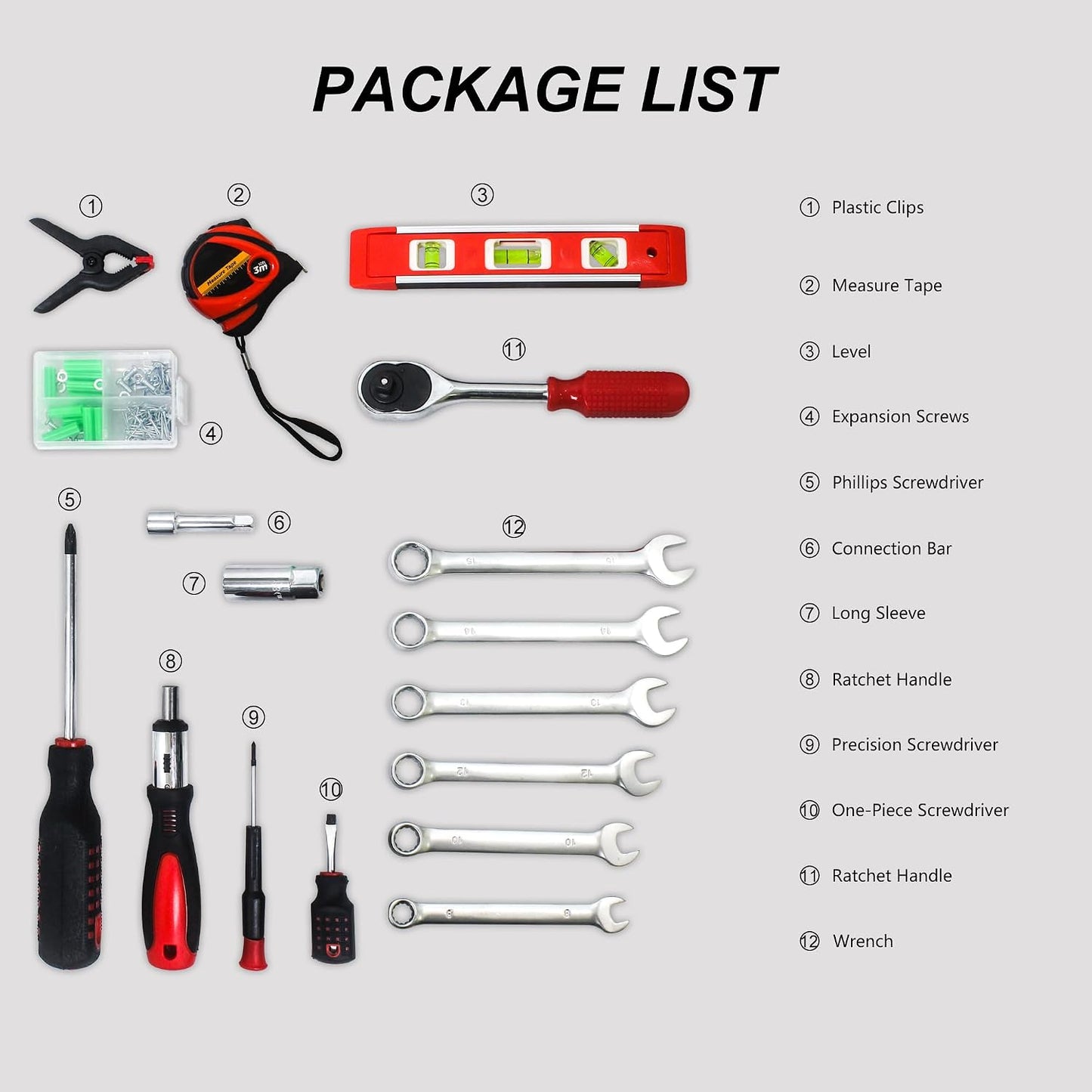 899PCS Tool Set, Household Tool Kit with Rolling Tool Box, Complete Tool Box Set Hand Tool Set with Tool Box, Mechanic Tool Set Rolling Tool Set for Home/Auto Repair Tool Set (Black)