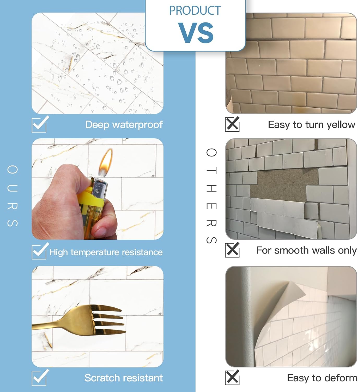 2026 New Upgrade Peel and Stick Backsplash Tile, Peel and Stick 11.34" X 11.57" Wall Tile for Kitchen, Bathroom, Fireplace, Laundry (Beige Ecru, 10 Packs)