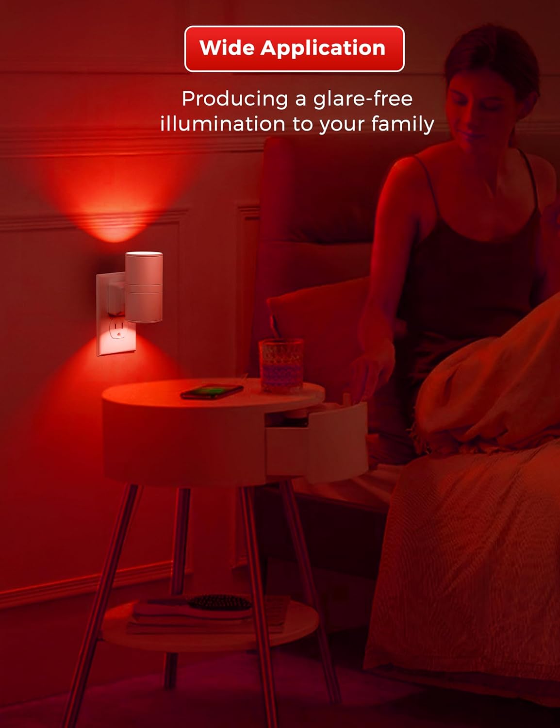 L LOHAS LED Night Light Plug in, Night Lights Plug into Wall, Light Sensor, 0-100LM Soft White 3000K, Dimmable Night Light, Modern Nightlight for Kids Bathroom Hallway Bedroom Kitchen Stairway, 2 Pack