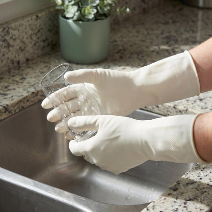 15mil Heavy Duty Reusable Nitrile Cleaning Gloves, 6 Pairs, XL | 15mil Thick, 13in Long Cuff, Non PFAS, Food Safe, Chemical Resistant, Non-Slip Grip, Latex Free