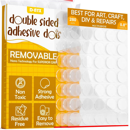 D-NYX Heavy Duty Double Sided Tape - Extra Large Nano Double Sided Adhesive Tape 1.18 inch Wide Removable Wall Tape Sticky Poster Tape Decor Scrapbook Supplies Scrapbookig Strips 9.85ft
