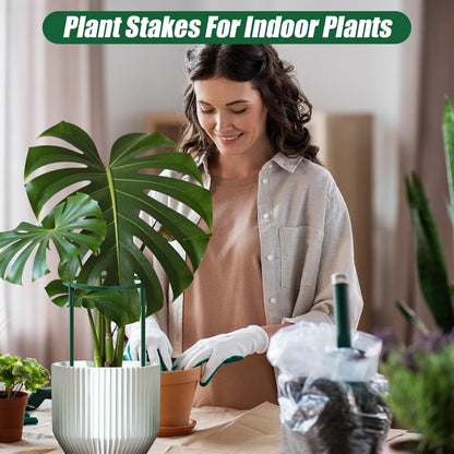 Uzoli 12 Pack Plant Support Stakes Sets - Versatile Plant Cages, Stackable 3 Tier Garden Flower Support，Plant Stakes for Indoor Outdoor Plants Tomato, Peony, Monstera, Hydrangea, Climbing Plants
