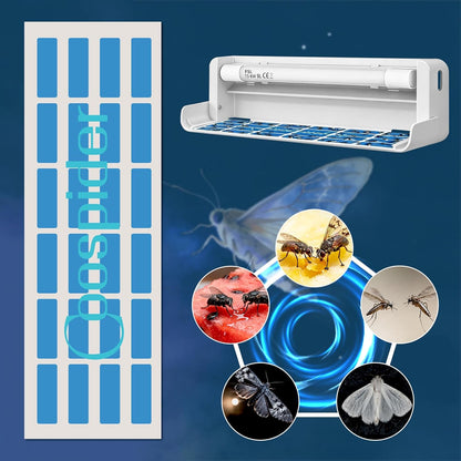 2pack Fly Catcher Indoor,Fruit Fly Traps Indoor for Home,Wall Sconce Fly UV Light Trap for Capturing Flies,Moths, Gnats with 10 Sticky Glue Boards, Bug Catcher Indoor, Light Flying Insect Trap -White