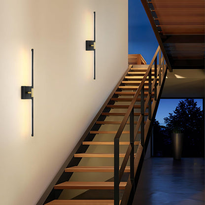 Morauroral Battery Operated Wall Sconces Set of 2, 10000mAh Rechargeable Sconces, 3000K-6000K Dimmable LED Wall Lamp with Remote, 24 Inch Black Gold Wireless Wall Lights for Bedroom, Living Room