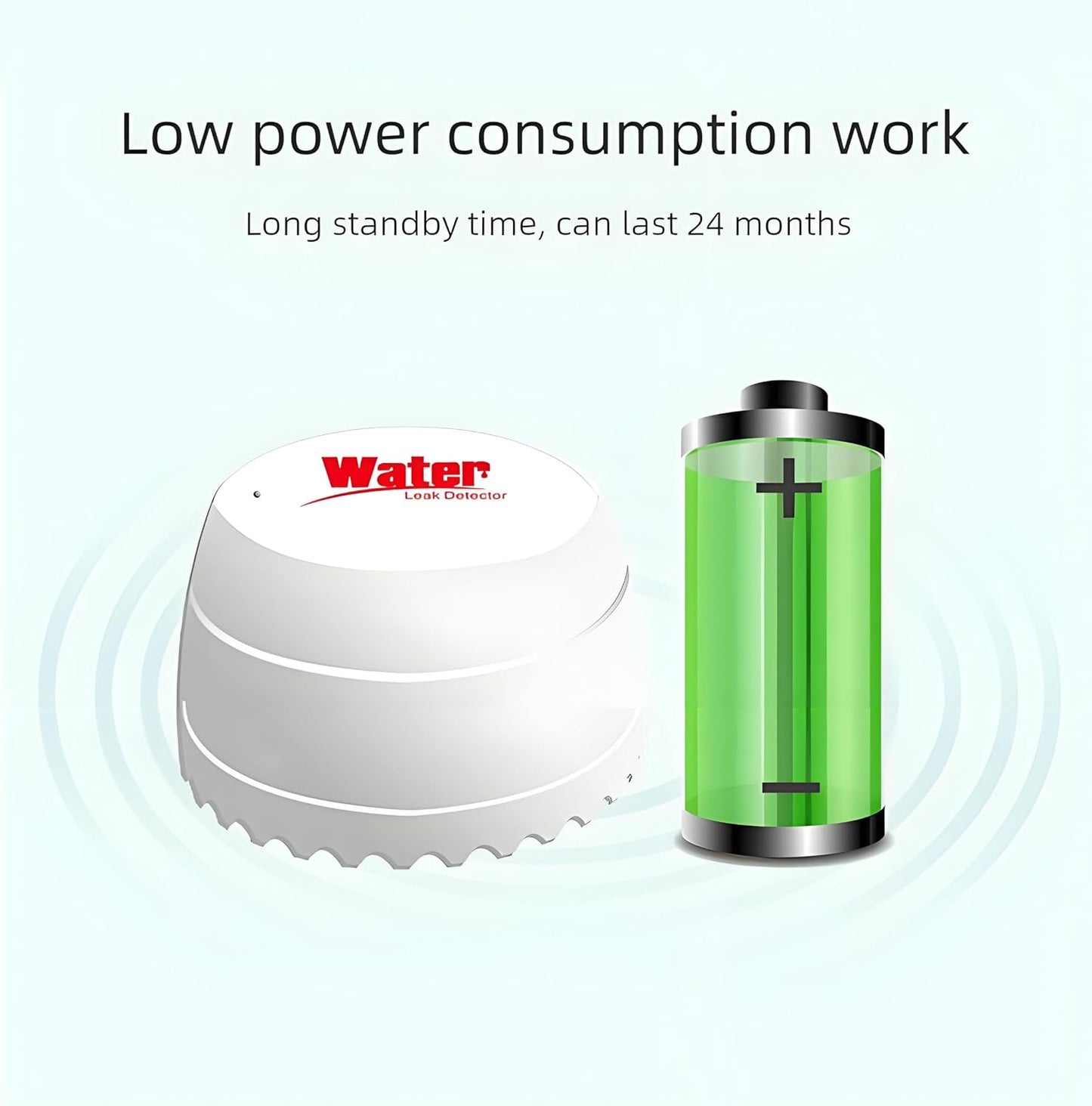 Mengshen 4 Pack WiFi Water Leak Detector 100dB Alarm Place Anywhere Leak Sensor for Bathroom Kitchen Under Sink Battery Operated