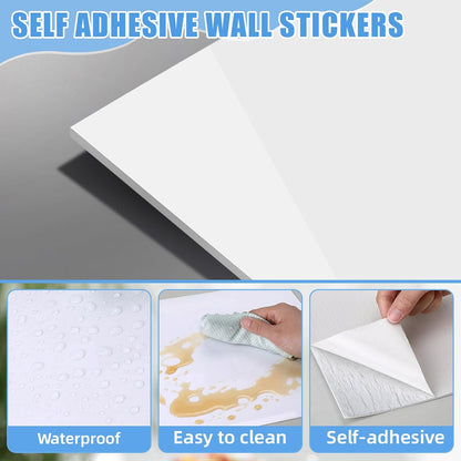 Nuanchu 36 Pcs Peel and Stick Shower Waterproof Tiles Wall Panels 12 x 12 Inch Self Adhesive Backsplash with Ruler Knife & 2 Scrapers for Washroom Bathroom Living Room, Not Real Tile (Grey Marble)