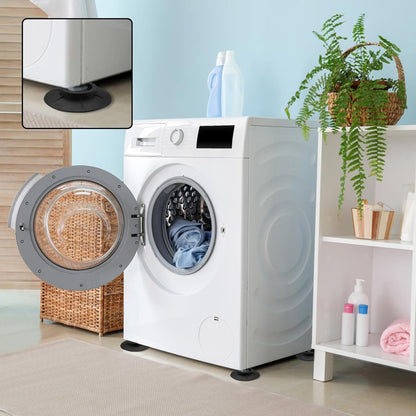 LELE LIFE 8Pcs Suction Cup Anti Vibration Pads for Washing Machine, Rubber Washer Dryer Anti Vibration Mat, Washing Machine Support Foot Pedestal, Stop Vibrating & Noise