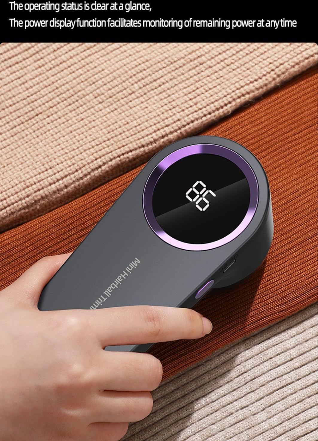 Rechargeable Fabric Shaver, Electric Lint Remover for Clothes, Lint Shaver for Clothing & Furniture, Sweater Shaver & Pill Remover, Depiller Effectively Remove Couch Pills, Lint Balls, Fuzz