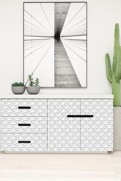 Floral Peel and Stick Wallpaper 3D Effect Interior Wall Décor Contact Paper Self Adhesive Removable Renter Friendly for Bedroom Living Cabinet Room 17.7in x 9.8ft (Not Textured Wallpaper