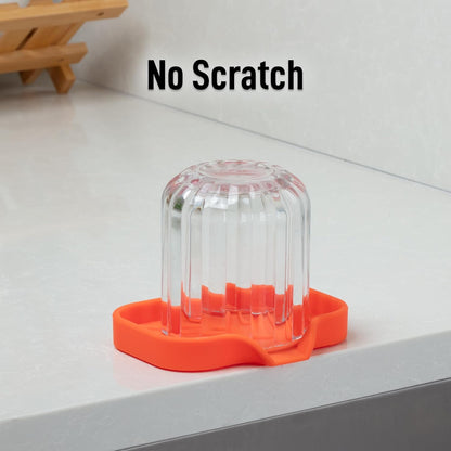 Zulay Kitchen (9x3.5in) Sponge Holder for Kitchen Sink - Flexible Heavy-Duty Multipurpose Sink Caddy - Counter Organizer for Kitchen, Bathroom, Makeup, Trinkets & More! (Grey)