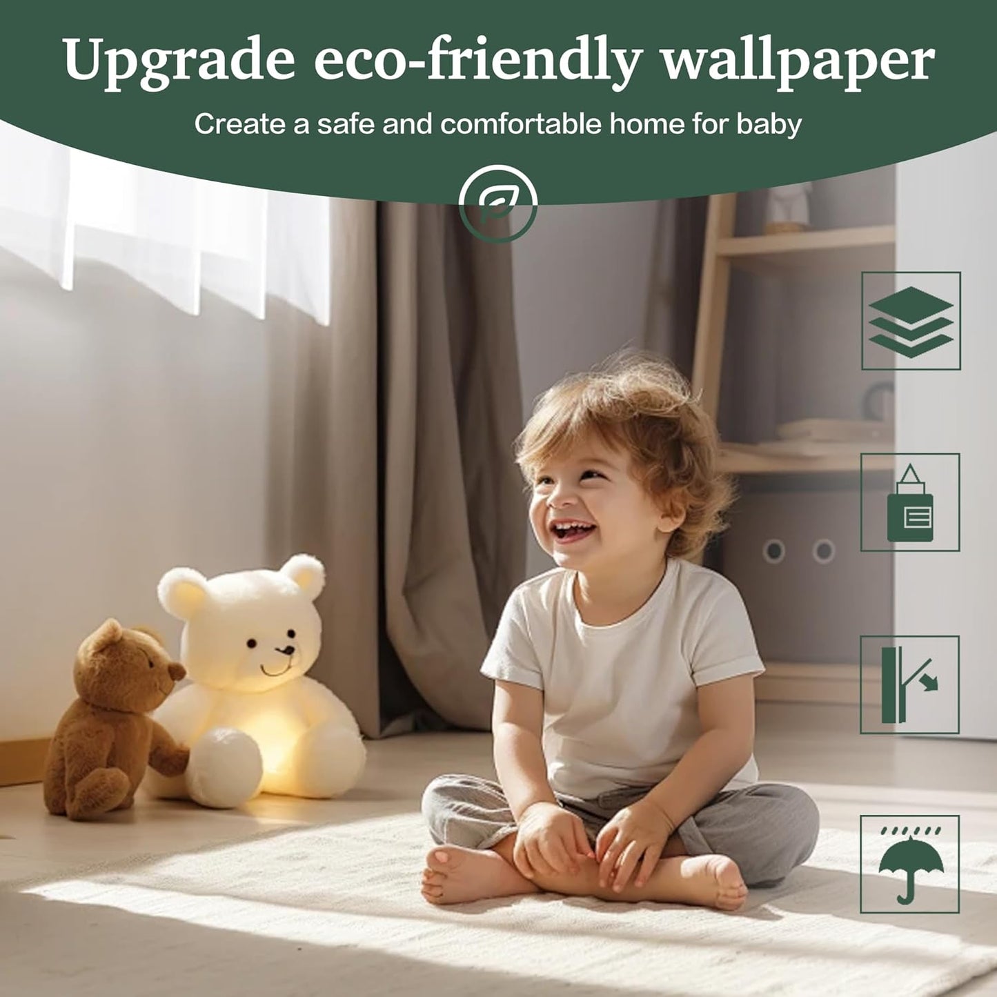 Dimoon 17.7''x118'' Peel and Stick Wallpaper White Contact Paper for New Environmentally Friendly Materials Thickening Upgrade Embossed Renter Friendly Wall Paper Modern Vinyl Wrap Countertop Bedroom