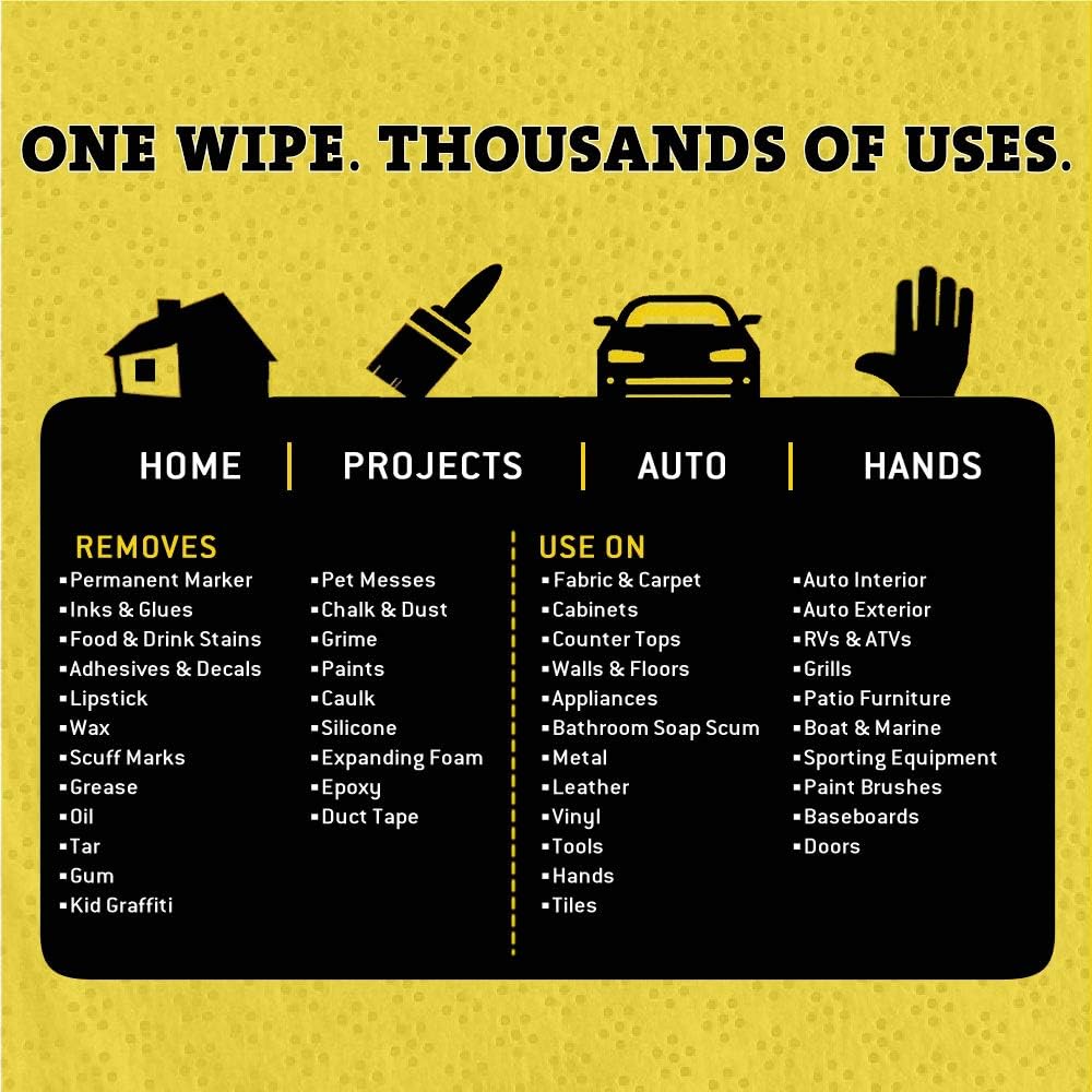 Tub O' Towels Heavy-Duty Multi-Surface Cleaning Wipes, 7" x 8", 40 Count Canister, Removes Grease, Grime, and Tough Stains, Durable Disposable White Wipes for Home, Garage, and Outdoor Cleaning Tasks | industrial-disposable-wipes