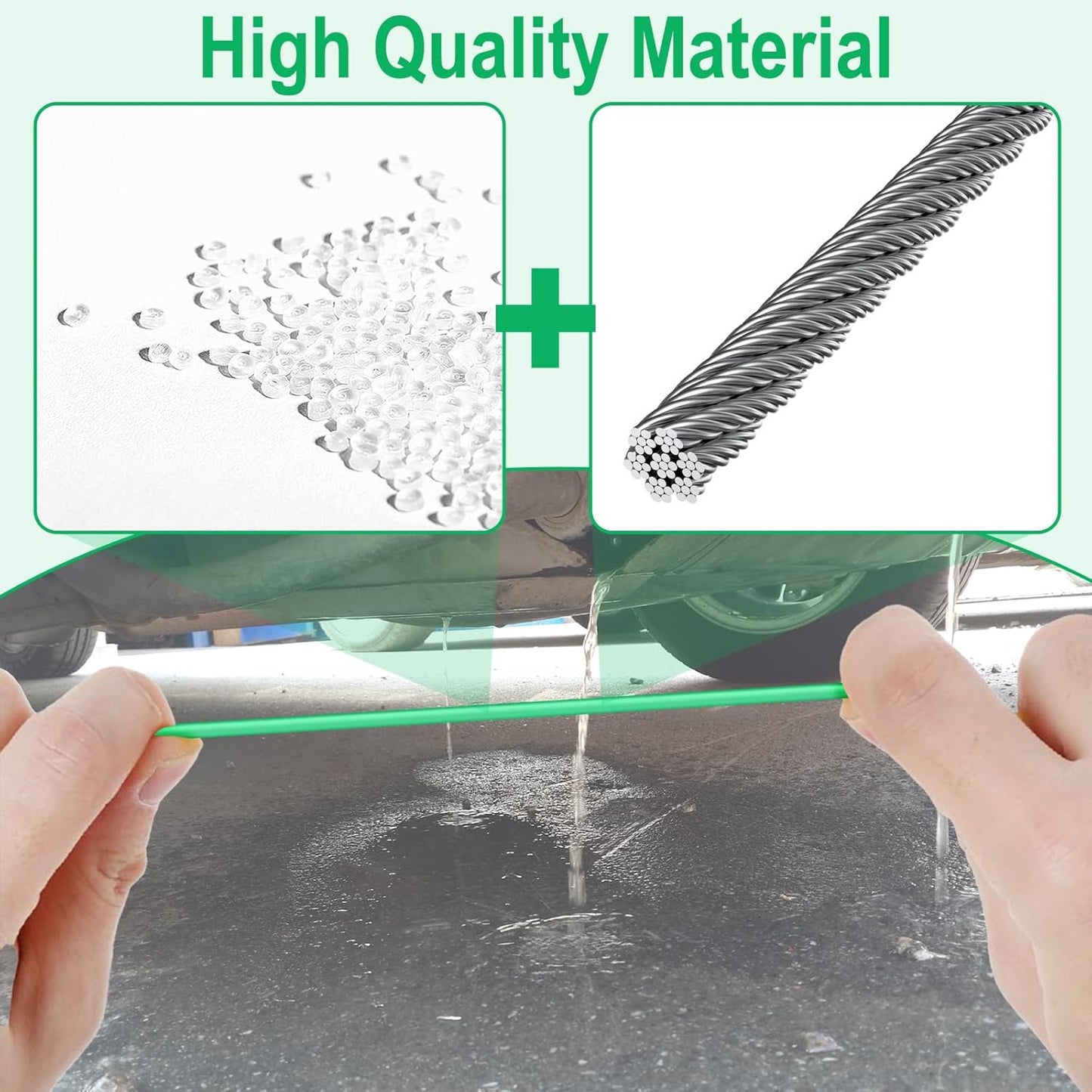 Auto Sunroof Drain Cleaning Tool, 120 Inch Flexible Tube Cleaning Brush, Drain Brush Extra Long Pipe Cleaners for Cars, Car Accessories, Car Sunroof Drain Hole Cleaner for Drains, Sewers, Windshields