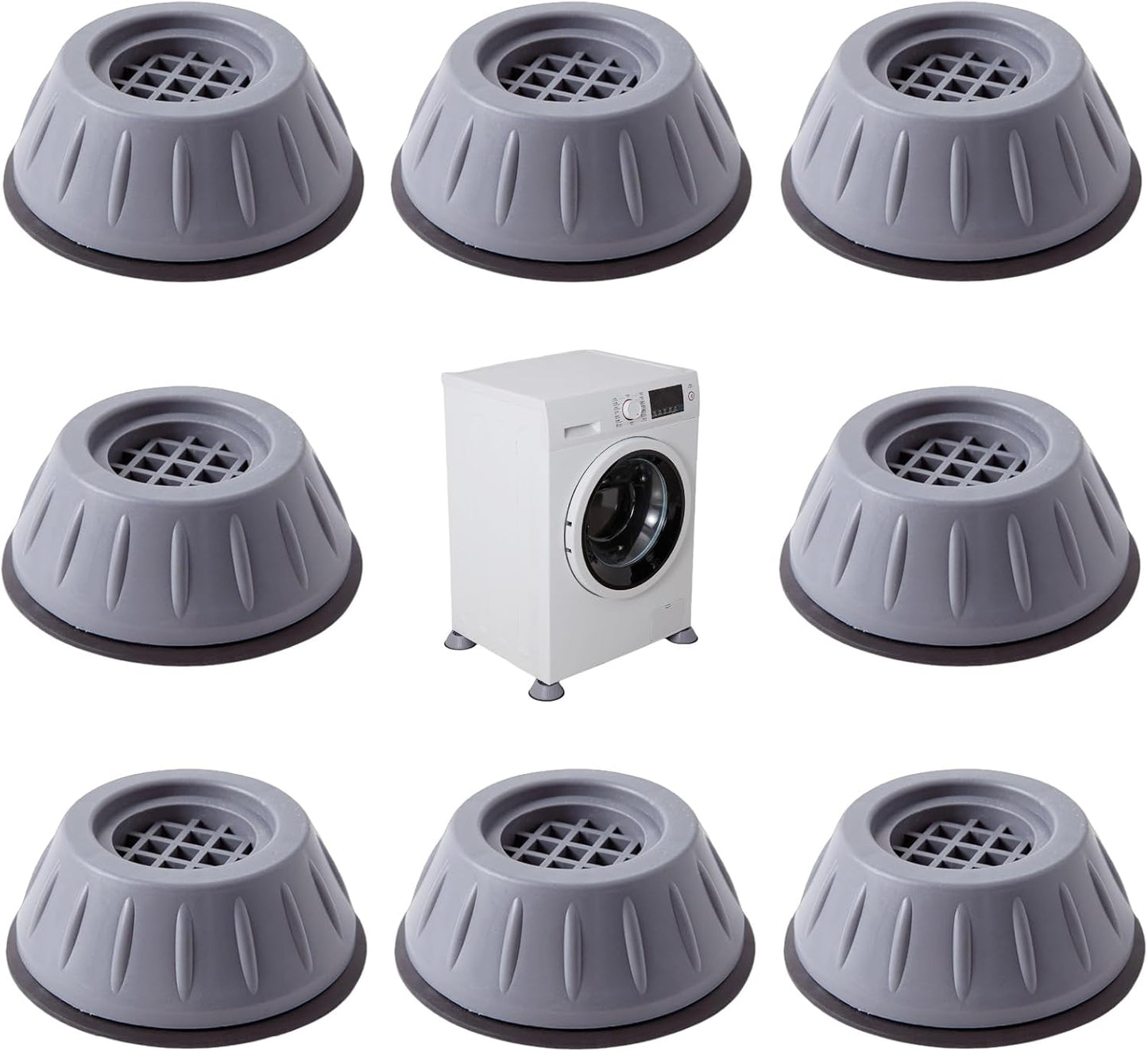 8 PCS Anti Vibration Washing Machine Feet, Anti Vibration Anti Slip Pads for Washing Machine and Dryer Machine, Floor Protector for Washing Machines, Dryer Machine, Furniture and Appliances