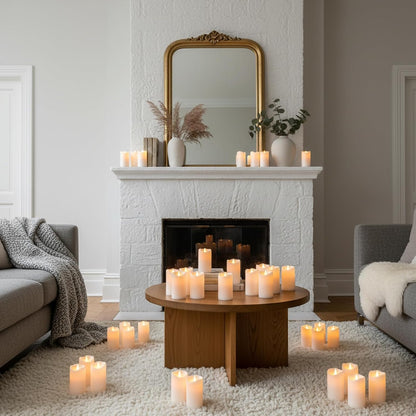 Flameless Candles 4" 5" 6" Set of 3 Ivory Outdoor Indoor Pillars 3" Diameter Battery Operated Flickering Candles Include 10-Key Remote Timer Function 400+ Hours Requires 2 AA Batteries（3 Pack)
