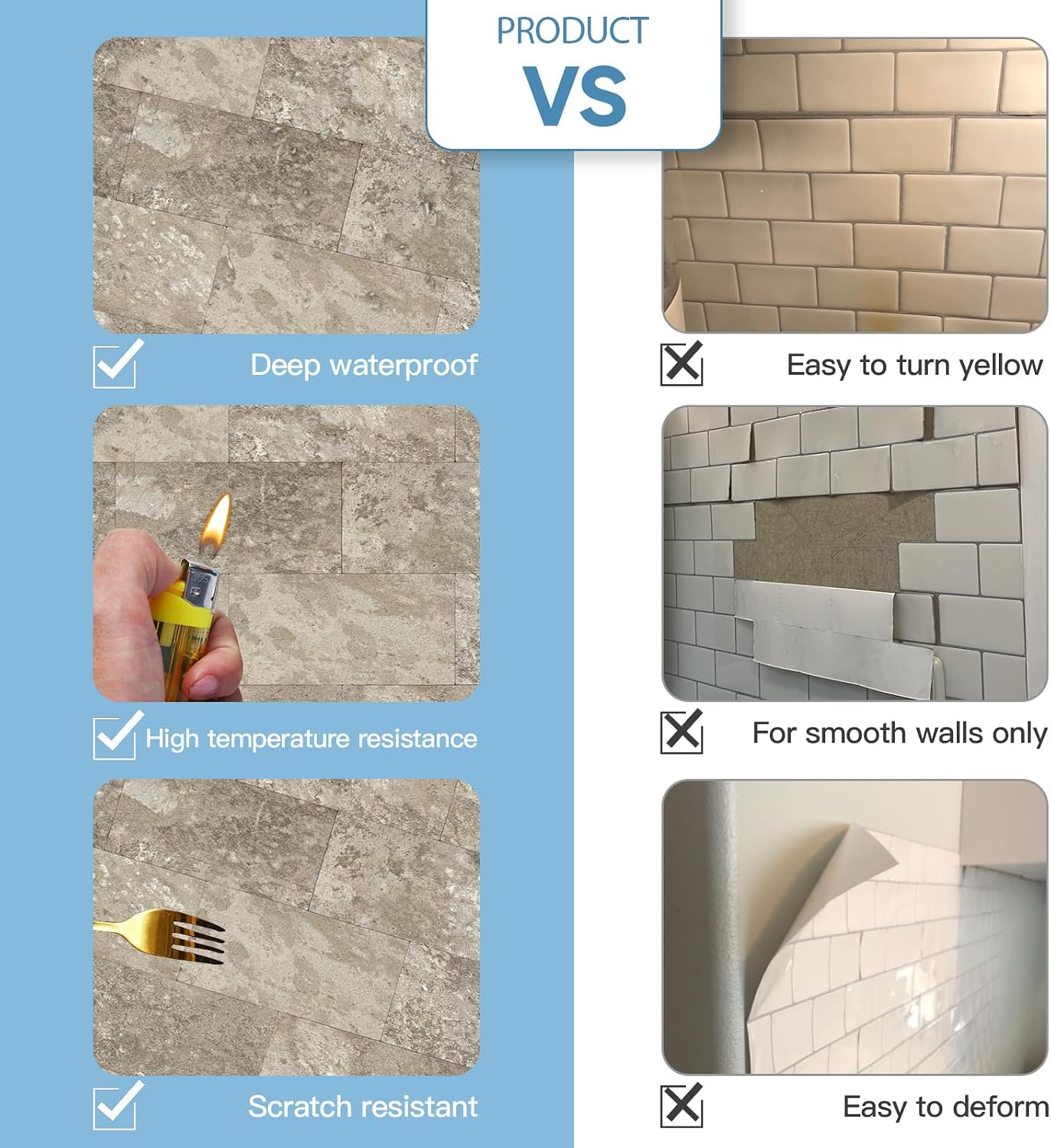 2026 New Upgrade Peel and Stick Backsplash Tile, Peel and Stick 11.34" X 11.57" Wall Tile for Kitchen, Bathroom, Fireplace, Laundry (Beige Ecru, 10 Packs)