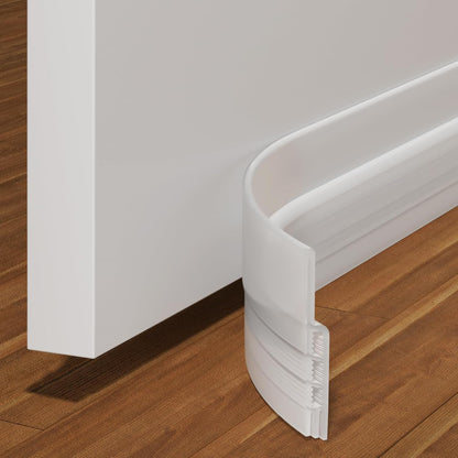 Holikme Door Draft Stopper Under Door Draft Blocker Insulator Doors Sweep Weather Stripping Noise Stopper Sheets, Rolls & Strips Strong Adhesive, White
