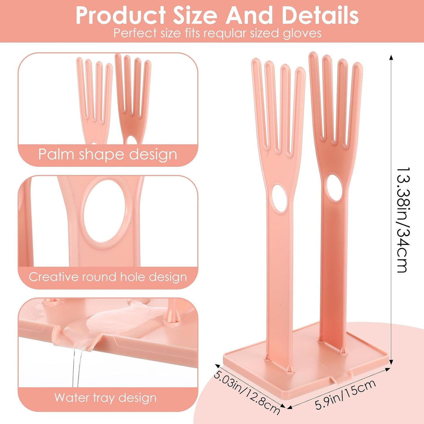 Kitchen Gloves Holder Mitten Dryer Reusable Rubber Glove Clothes Drying Rack Plastic Washing Sink Holder Stand Towel Hanger for Dish Gloves Rags Sponge Food Bag Organizer Blue
