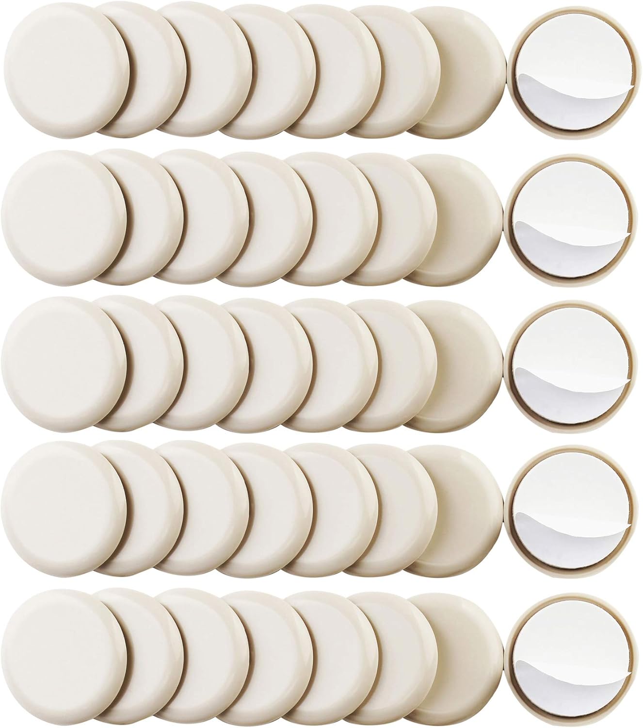 40PCS 1-3/4in.Self Stick Carpet Sliders Self Adhesive Furniture Moving Slider for Carpet Slider,Self-Adhesive Furniture Slider,Moving Pads Moving Furniture Sliders,Furniture Mover Glides Glider