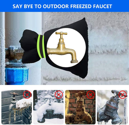 Outdoor Faucet Covers for Winter Freeze Protection, 2 Pack 8.8" H X 5.9" W Outside Winterize Insulation Hose Bib Water Spigot Cover Winter Insulated Outdoor Sock Faucet Cover for Cold Weather