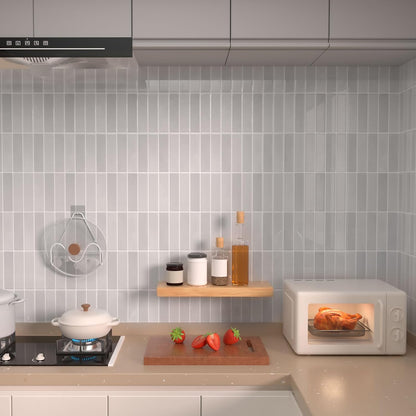 Peel and Stick Backsplash Tile for Kitchen, 10 Sheets, 11.42''x9'' | Beige Gray 3D Self Adhesive Wall Tile Back Splash for Kitchen, Bathroom, Laundry Room