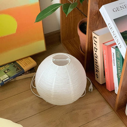 Paper Lantern Lamp - Rice Paper Table Lamp Bedside Modern Desk Lamp for Nightstand, Dresser, Living Room, Dorm, Office