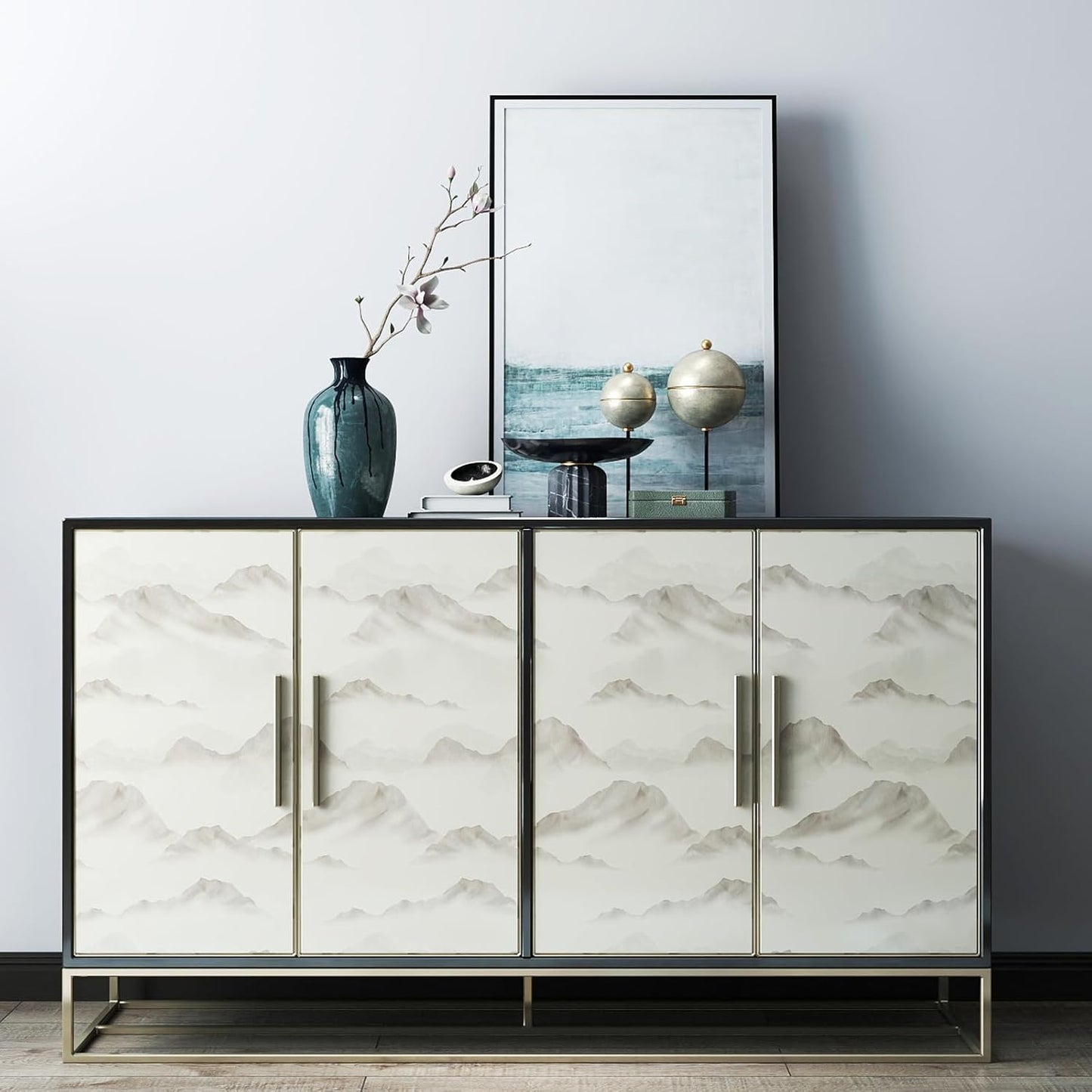 Kitico Peel and Stick Wallpaper,Modern Brown Self Adhesive Wallpaper Contact Paper Removable Decorative Wall Paper for Bedroom Bathroom Shelf Liner Decor Vinyl 17.3"x80"