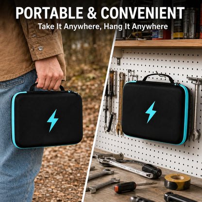 PAIYULE Battery Organizer Storage Case Box with Tester Checker, 220+ Batteries Holder Bag fits for AA AAA AAAA 9V C D Home Garage Container (Fits 220+ Batteries) (Fits 220+ Batteries)