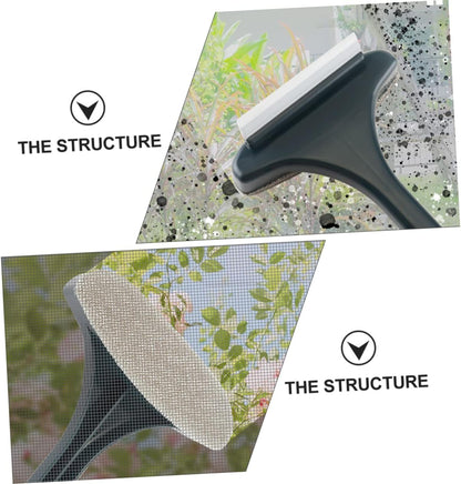 2pcs Window Screen Cleaning Brush Set Double-Sided Window Cleaner Tool Detachable Scrubber for Home Use Efficient Cleaning for and Screens