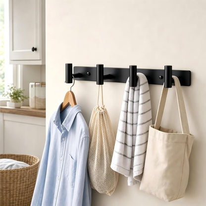 Wall Mounted Coat Rack-3 Hooks, Heavy Duty Stainless Steel Wall Hooks for Towel Coat Bag, Hat Rack Coat Hanger Coat Hooks Towel Racks for Bathroom Entryway Kitchen Office (Silver, 1 Pack)