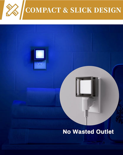 DORESshop LED Night Light, Night Lights Plug Into Wall [2 Pack] with Dusk-to-Dawn Sensor, Dimmable Nightlights, Adjustable Brightness for Bathroom, Hallway, Bedroom,Kids Room,Stairway,Soft White