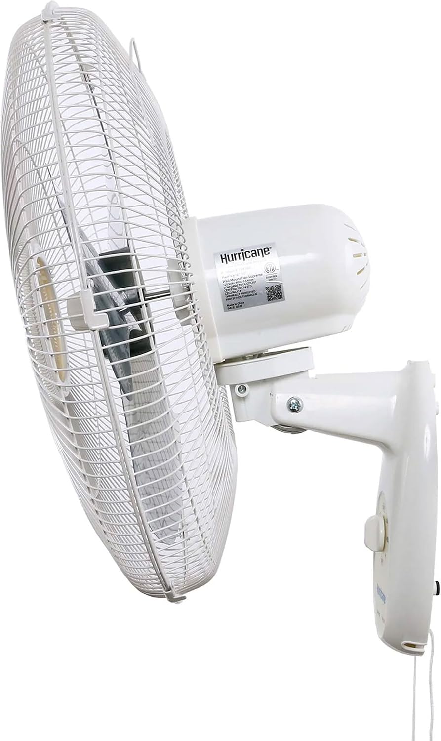 Hurricane Classic 6 Inch Clip Fan, 2 Speed Portable Desk Table Fan with Tilt, White
