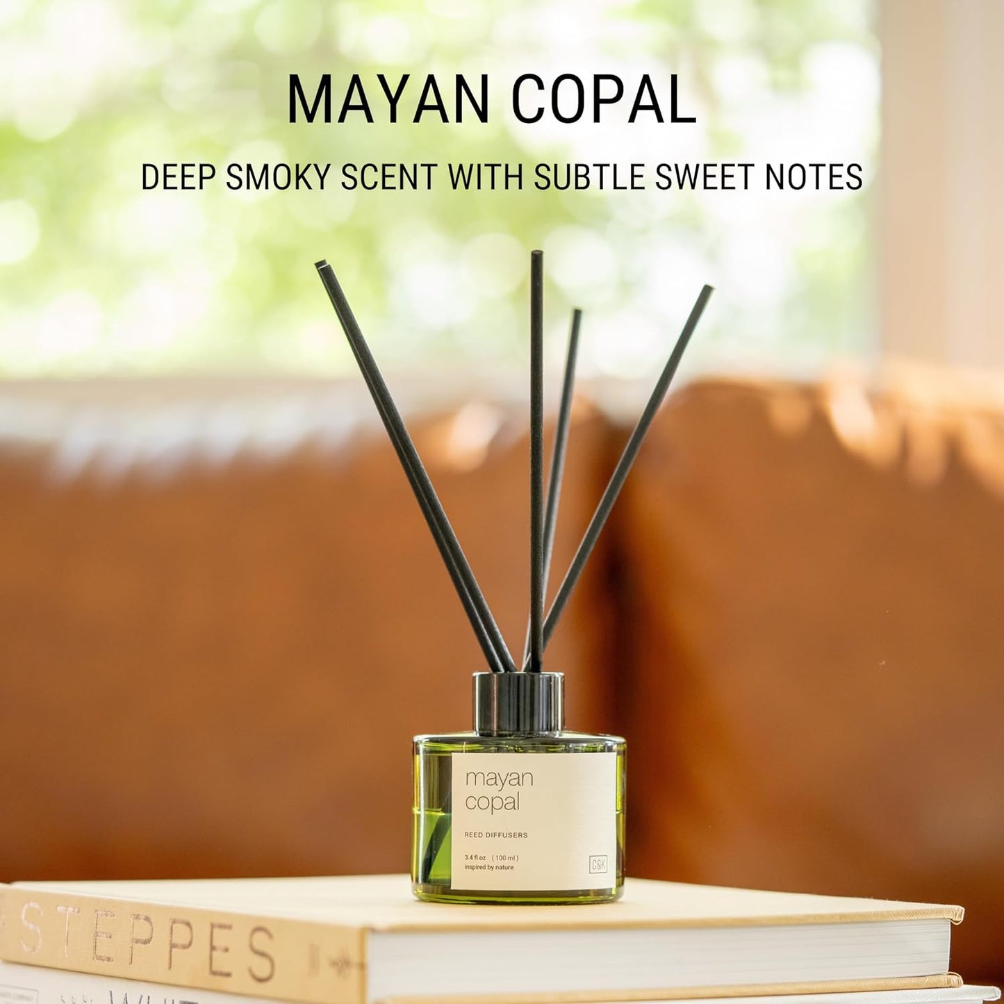 Craft & Kin Reed Diffuser with Dried Flowers | 5 oz Sicilian Citrus & Eucalyptus Scented Fall Reed Diffusers for Home, Bathroom | Scent Sticks | Elegant Fragrance Home Decor for Men & Women