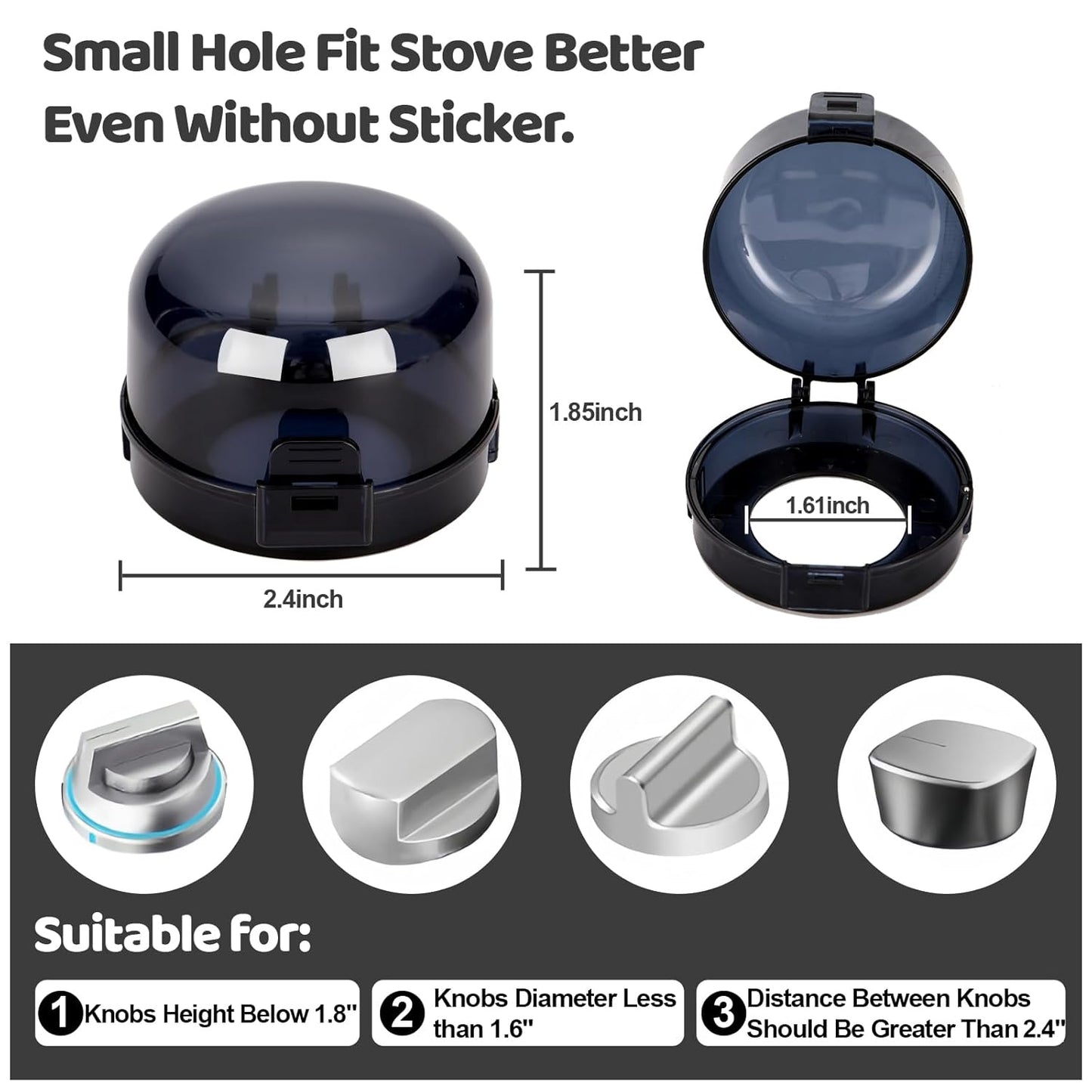 Stove Knob Safety Covers, 6 Pack Heat Resistant Gas Stove Knob Locks Covers, Oven Knob Covers for Child Safety, Stove Handle Gas Burner Covers for Kids Pets, Baby Child Proof Stove Knob Safety Cover