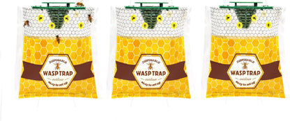 8 Pack Disposable Wasp Traps Outdoor Hanging Carpenter Bee Traps for Outside Yellow Jackets Trap Hornet Trap Wasp Catcher Bug Flies Garden
