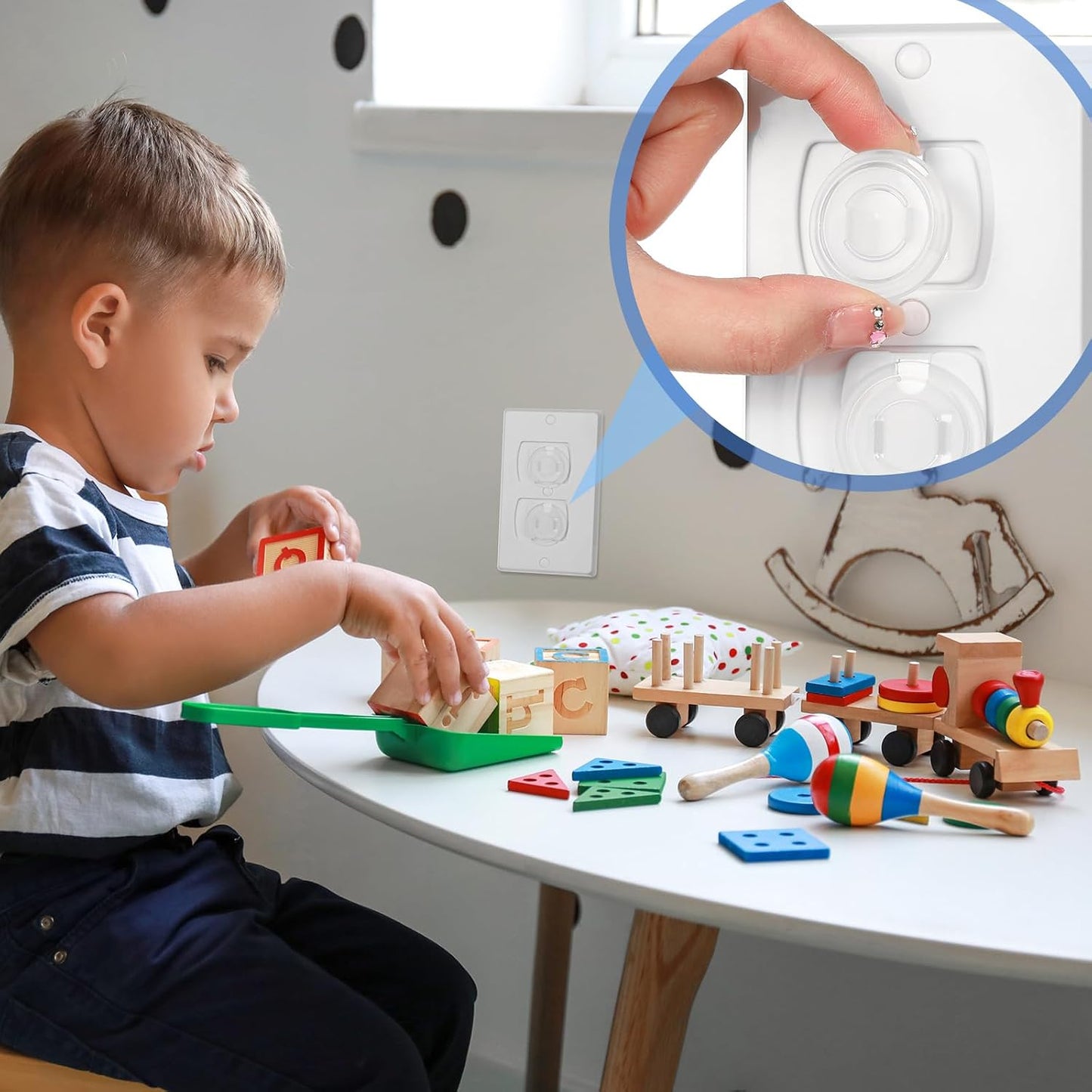 Thyle 200 Pcs Outlet Covers Bulk Child Baby Proofing Plug for Electrical Outlets Covers Easy Install Socket Sturdy Safe Secure Baby Proofing Kit for Home Office Bulk