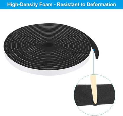 PATIKIL Weather Stripping Door Seal Strip, 3/8 Inch x 1/4 Inch x 32 Ft Self Adhesive Soundproof High Density Foam Tape Insulation for Door Window Air Conditioning, White - Colors B