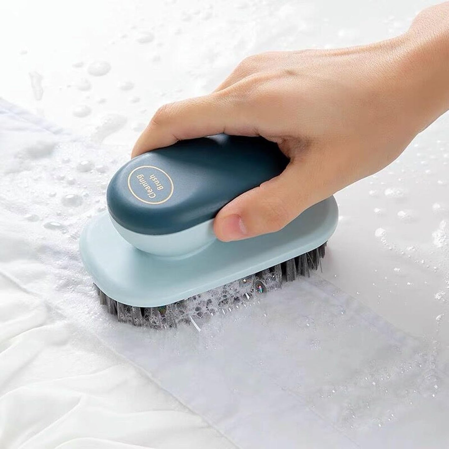 Laundry Scrub Brush 2 Pack Soft Bristle Brush Cleaning Brush for Stains Clothes Scrubbing Brush Household Cleaning Tool for Bathroom Countertops Bathtubs