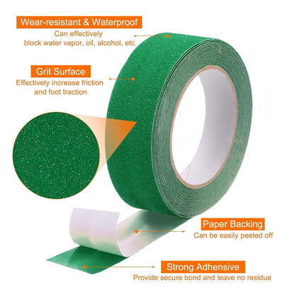 HARFINGTON Anti Slip Traction Tape 2" x 16.4ft Waterproof Non-Slip Grip Tape High Friction Weather Resistant Non Skid Stair Treads Tape for Indoor Outdoor Stair Steps, White