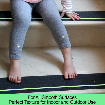 Anti Slip Tape, 4 Inch x 42 Ft Grip Tape for Stairs Outdoor/Indoor, Waterproof Non Skid Roll for Stair Treads Non Slip, High Traction Friction Abrasive Adhesive Stair Steps - Black