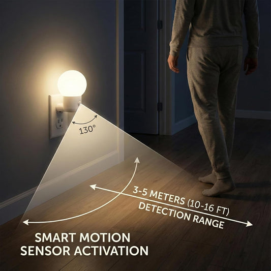 Motion Sensor Night Light Plug in, 1W Ultra Bright LED Wall Lights, 4000K Natural White, Dusk to Dawn Auto On/Off for Hallway, Stairs, Bathroom, Kitchen