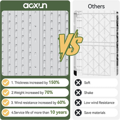 AOXUN Horizontal Storage Sheds 21 Cu.ft, HDPE Outdoor Storage Box 160 Gallon, Waterproof Lockable Resin Deck Box with Spring-Assisted Lid, Patio Storage for Garden, Pool, Cushions, Tools, White