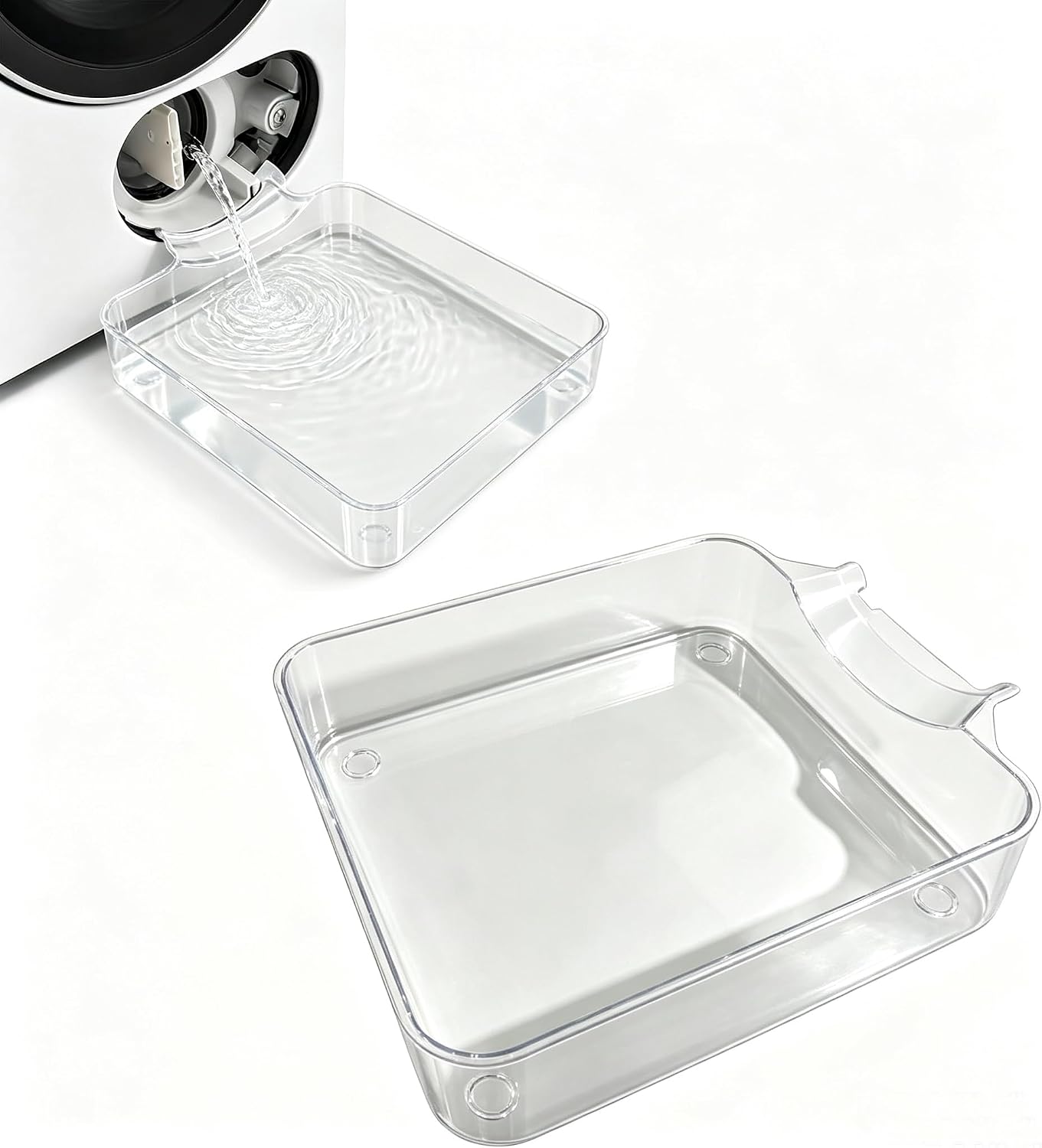 Universal Front-Load Washing Machine Drain Pan, Washer Drain Pan, Washing Machine Drainage Tray, Easy Installation for Apartments, Garages, and Rentals (drip Tray)